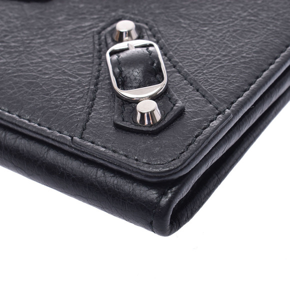 Balenciaga Money Black Leather Long Wallet - Picture 6 of 12